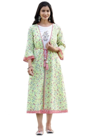 juniper-green-cotton-blend-womens-double-layered-kurti-pack-of-1-none