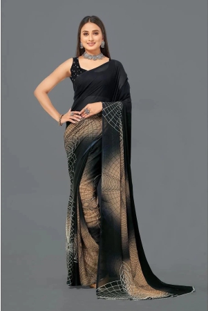 leelavati-black-georgette-saree-with-blouse-piece-pack-of-1-black