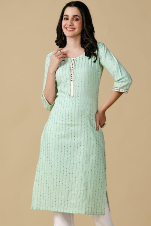 glomee-mint-green-cotton-blend-womens-straight-kurti-pack-of-1-none