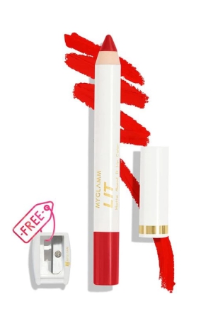 myglamm-lit-matte-about-it-lip-color-crimson-calypso-crimson-red-shade-long-lasting-pigmented-lip-crayon-with-moringa-oil-vitamin-e