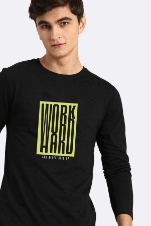 bewakoof-cotton-regular-fit-black-mens-t-shirt-pack-of-1-none