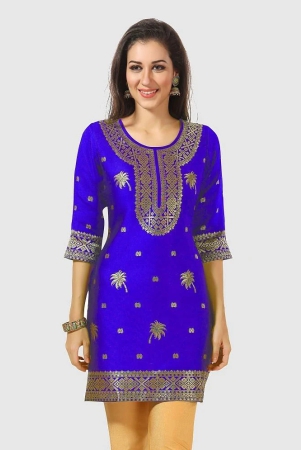 meher-impex-blue-art-silk-womens-a-line-kurti-pack-of-1-none