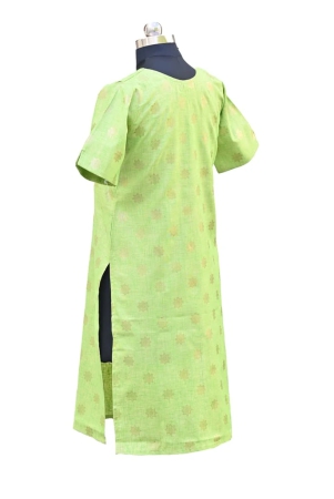 Cactus green cotton kurta made by differently abled women