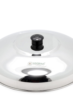 Coconut Stainless Steel Multipurpose Lid/Cover for Dosa, Utensils, Tawas, Kadhais, Pots and Pans -Diameter - 27CM