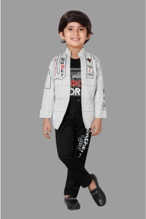 dkgf-fashion-light-grey-cotton-blend-boys-shirt-pants-pack-of-1-none