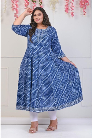 swasti-cotton-blend-printed-anarkali-womens-kurti-blue-pack-of-1-none