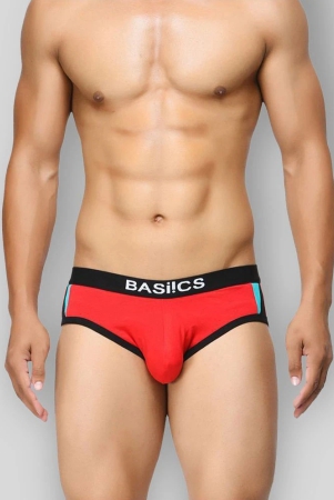 basiics-by-la-intimo-red-cotton-blend-mens-briefs-pack-of-1-xl