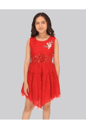 cutecumber-red-net-girls-asymmetric-dress-pack-of-1-none