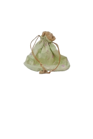 green-and-gold-brocade-drawstring-bag