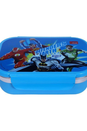 jaypee-stainless-steel-lunch-box-with-steel-container-nowtoons-jr-justice-league-blue