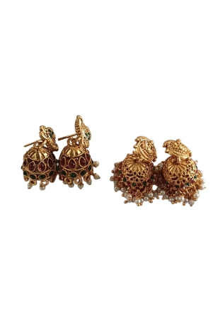 14k-gold-plated-pearl-and-green-stone-jhumka-earrings