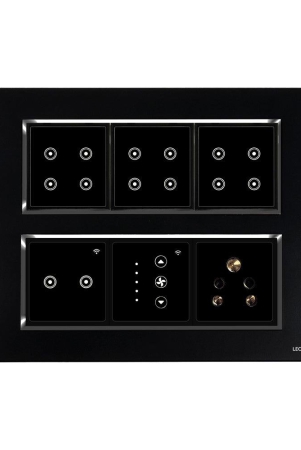 buy-lg-12-module-smart-switch-plate-designed-using-german-technology-size-12m-220-x-160-x-45-mm-black