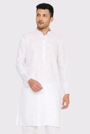 maharaja-white-cotton-blend-mens-regular-kurta-pack-of-1-none