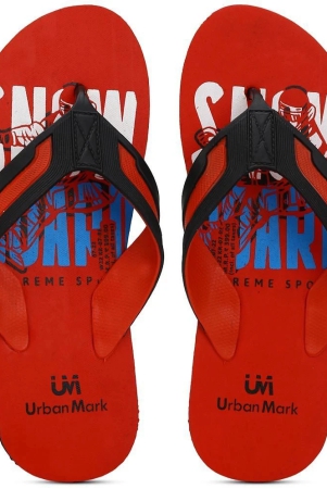 urbanmark-men-comfortable-light-weight-printed-anti-skid-slippers-red-none