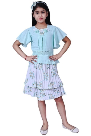 arshia-fashions-blue-polyester-girls-top-with-skirt-none