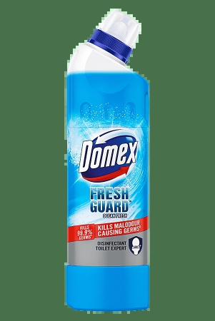 Domex Fresh Guard Disinfectant Toilet Cleaner Liquid, Ocean Fresh, 500Ml, Freshness For 100 Flushes