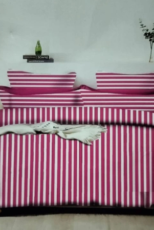 stripe-queen-size-bedsheet-and-pillow-covers-pink