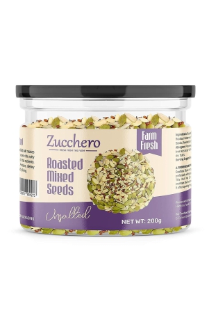 zucchero-roasted-premium-mixed-seeds-unsalted-200g-sunflower-pumpkin-sesame-flax-watermelon-dry-roasting-oil-free-slow-baked-seeds