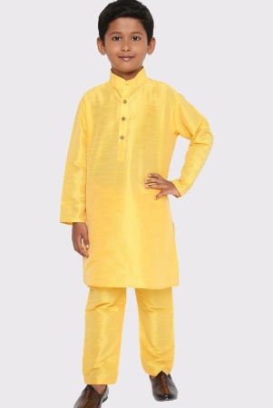 maharaja-yellow-silk-boys-kurta-sets-pack-of-1-none