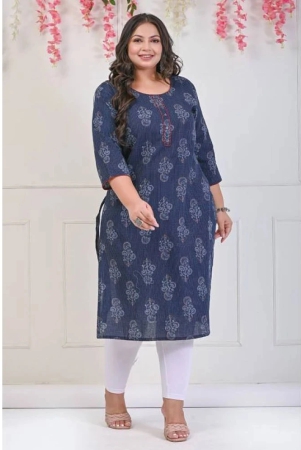 swasti-blue-cotton-womens-straight-kurti-pack-of-1-none