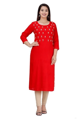 highlight-fashion-export-red-rayon-womens-straight-kurti-xxl