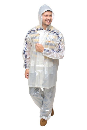 Goodluck White Rain Coat - 2XL