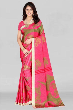 leelavati-pink-crepe-saree-with-blouse-piece-pack-of-1-pink