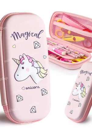 Magical Time 3D Unicorn Cartoon Storage Pouch Pen Holder for School Girls Kids Large-Capacity Storage Box