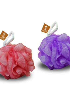 majestique-twin-bath-shower-mesh-loofah-ba207-soft-body-loofah-assorted-color