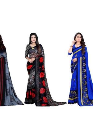 leelavati-multicolor-georgette-saree-with-blouse-piece-pack-of-3-multicolor