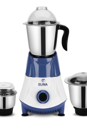 elina-powerful-750w-silent-copper-motor-mixer-grinder-3-jars-liquidizing-jar-125l-wet-grinding-08l-chutney-jar-04l-isi-certified-304-grade-ss-blade-3-speed-with-whip-1-year