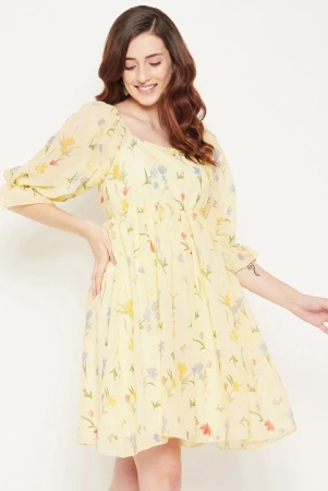 floral-print-square-neck-puff-sleeve-georgette-fit-flare-dress