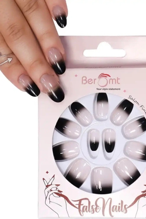 french-oval-tips-nail-kit-included-black