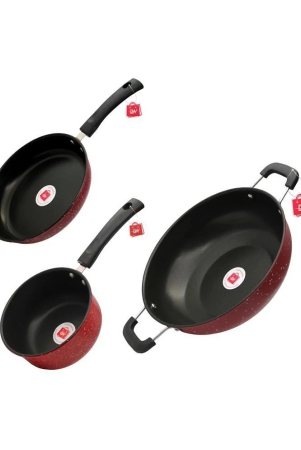 lazywindow-soucefry-pan-kadhai-maroon-hard-anodised-non-stick-cookware-sets-set-of-1-