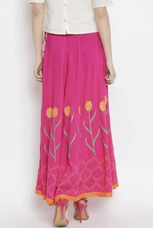 women-pink-tulip-block-printed-flared-maxi-skirt