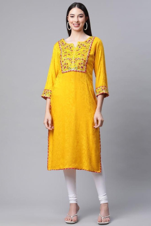 amiras-indian-ethnicwear-mustard-straight-silk-womens-stitched-salwar-suit-pack-of-1-none