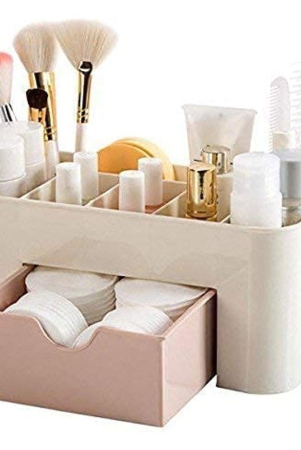 kp-mart-multi-functional-makeup-storage-box-with-holder-dust-proof-cosmetic-organizer-water-proof-box-for-desktop-bathroom-dresser-vanity-and-countertop-cosmetic-box-plastic-multicolor