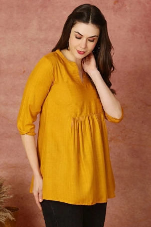 antaran-rayon-solid-straight-womens-kurti-yellow-pack-of-1-none