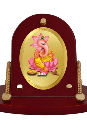 diviniti-24k-gold-plated-kamal-ganesha-frame-for-car-dashboard-home-decor-table-office-8-cm-x-9-cm