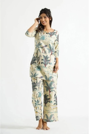 Label Flavia Multi Color Printed Pant Top Set - None