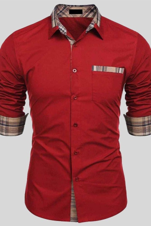 life-roads-red-cotton-slim-fit-mens-casual-shirt-pack-of-1-none