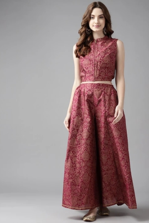 women-burgundy-floral-printed-regular-top-with-palazzos