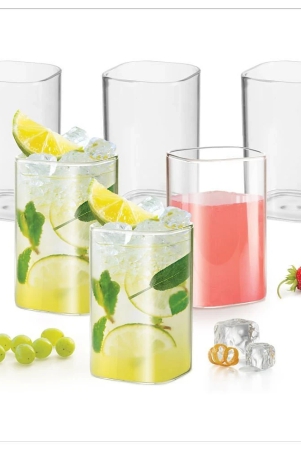 treo-by-milton-v-square-borosilicate-glass-tumbler-set-of-6-280-ml-each-transparent-dishwasher-safe-serve-whiskey-wine-juices-cold-drinks-water-cocktails-mixed-drinks