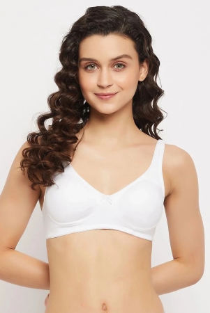 clovia-white-cotton-non-padded-womens-t-shirt-bra-pack-of-1-none