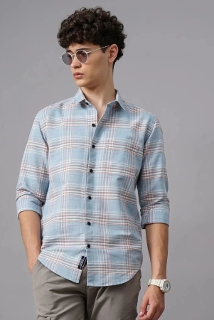 paul-street-100-cotton-slim-fit-checks-full-sleeves-mens-casual-shirt-blue-pack-of-1-none