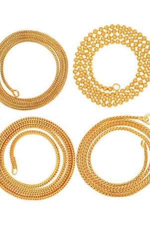 aanyacentric-combo-of-4-gold-plated-28inches-long-fashion-chain-none