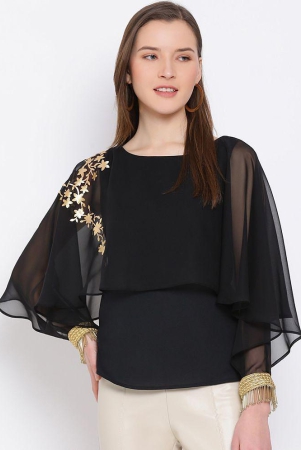 all-ways-you-black-polyester-womens-cape-top-pack-of-1-m