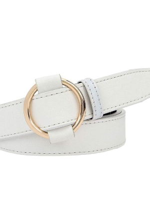 zacharias-white-faux-leather-casual-belt-none