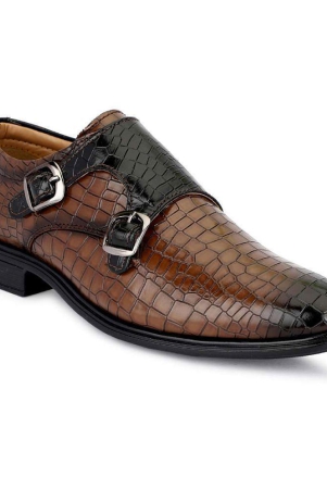 buxton-brown-mens-monk-strap-formal-shoes-none