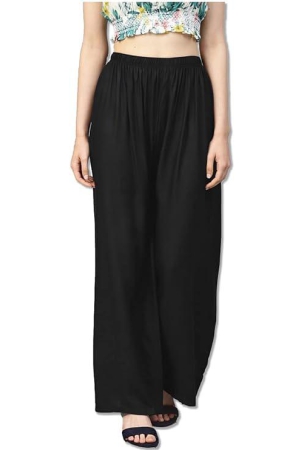 womens-rayon-solid-soft-black-palazzo-pants-trousers